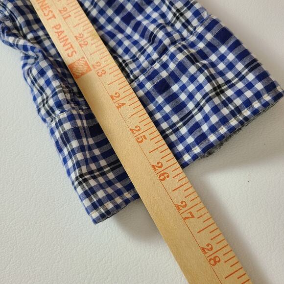 SuperbadShirt Men Blue White Check Long Sleeve Snap Rodeo Westercore Shirt XXL - Picture 4 of 11